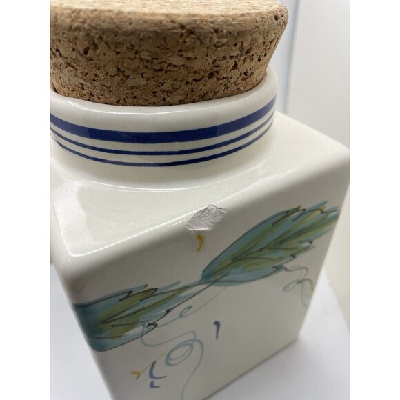 Vintage Italian Ceramic Canisters D'Arna Perugia With Cork Lids Set Of 4 - Picture 14 of 15
